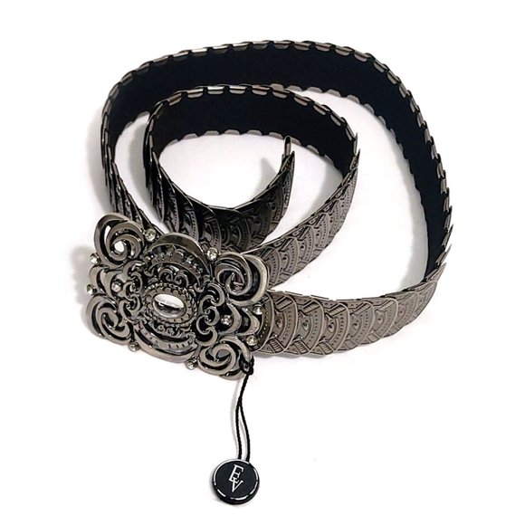 evgothicjewelry Metallic Snake Design Women 32 inches Stretch Belt - Picture 3 of 6